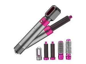Фен щетка стайлер для волос 5в1 в кейсе CNV Hair Brush 9234 Pink