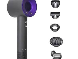 Фен стайлер для волосся 5 в 1 Supersonic Premium 1600 Вт 5 насадок 3 режими швидкості Фіолетовий PH770V