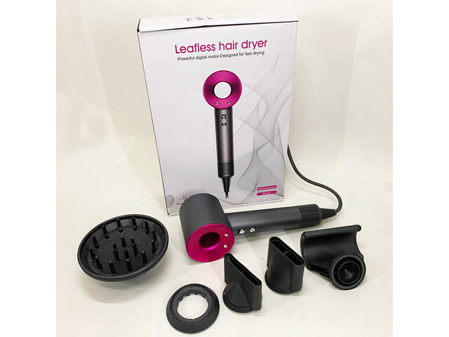 Фен Super Hair Dryer з 5 насадками для швидкого сушіння та укладання волосся - Фото 1
