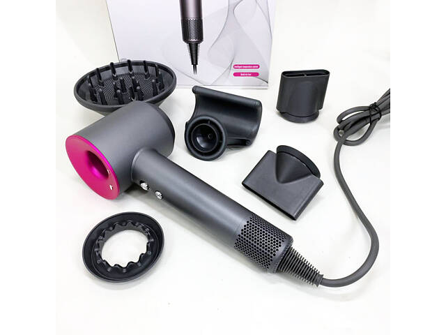 Фен Super Hair Dryer з 5 насадками для швидкого сушіння та укладання волосся - Фото 2