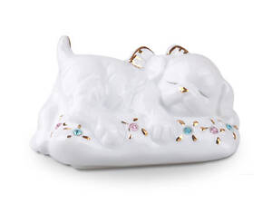 Фігурка декоративна Lefard Цуценя Соня 149-401 9 см біла