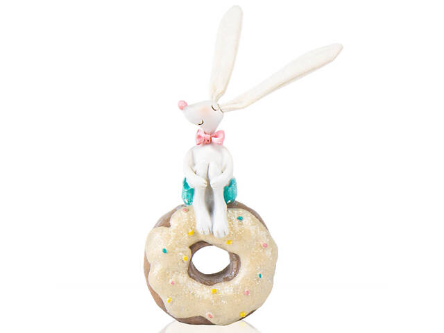 Фигурка интерьерная Bunny with donut 20 см Lefard AL117960
