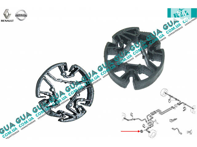 Фиксатор / крепление шланга / трубки тормозной системы передней ( 1шт. ) 7704002218 Nissan / НИССАН KUBISTAR 1997-2008 /