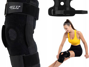 Фіксатор (бандаж) для коліна 4FIZJO шарнірний 1 шт Size L (P-5907739317629)