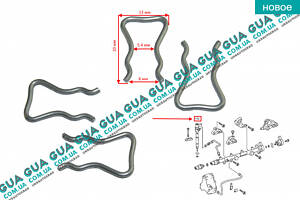 Фіксатор обратки/затискач форсунки ( клямка, кріплення, кліпса, стопор ) 1 шт. 1000701 Mercedes/МЕРСЕДЕС SPRINTER 2000-20