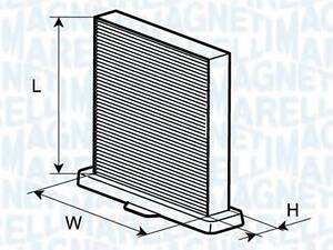 Фильтр, воздух во внутренном пространстве MAGNETI MARELLI 350203062090 на RENAULT MODUS / GRAND MODUS (F/JP0_)