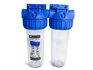 Фильтр для очистки воды двойной SANTAN Double Arctic 3PS, 1/2', корпус, крепление, ключ (без картриджа)