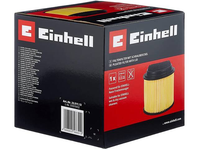 Фільтр гофрований до будівельного порохотяга 20-30л Einhell (2351113) - Фото 8