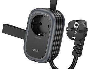 Фільтр HOCO NS7 на 1 розетку + 2 USB+ USB-C, 20W, кабель 1.1м, 220В, Black, Box