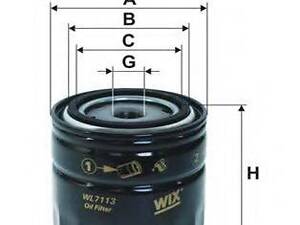 Фильтр масляный WIX FILTERS WL7113 на MERCEDES-BENZ HENSCHEL 2-t