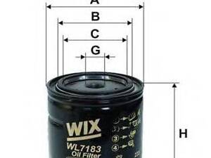 Фильтр масляный WIX FILTERS WL7183 на OPEL OMEGA A (16_, 17_, 19_)