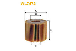 Фильтр масляный Wix WL7472 Lexsus Ct; Subaru Justy IV, Toyota Auris, Corolla