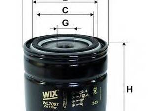 ФІЛЬТР ОЛИВИ WIX FILTERS WL7097 на LANCIA PRISMA (831AB0)