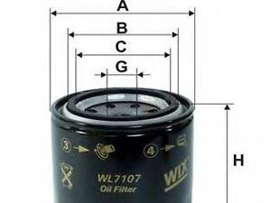 Фільтр оливи WIX FILTERS WL7107 на OPEL MONTEREY A (UBS_)