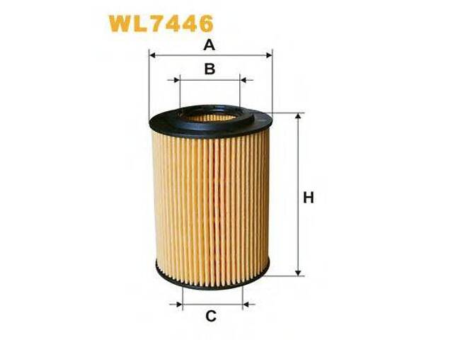 Фільтр оливи WIX FILTERS WL7446 на HONDA CIVIC IX (FK)