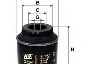 ФІЛЬТР ОЛИВИ WIX FILTERS WL7494 на SKODA PRAKTIK (5J)