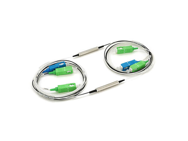 Фільтр оптичний MERLION FWDM 1310/1490/(1515-1620) SC/UPC/(SC/APC), 2 шт. в упаковці, ціна за упаковку - Фото 1