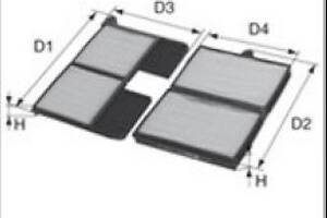 Фільтр, повітря у салоні Mecafilter JLR7210