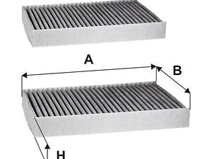 Фільтр салону з активованим вугіллям WP2209