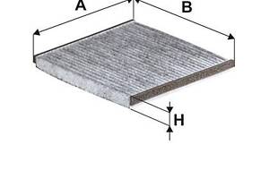 Фільтр салону з активованим вугіллям WP9193