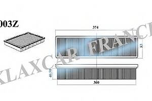 Фильтр воздушный Renault Duster II 1.5 DCi (10-) (FA003Z) Klaxcar France