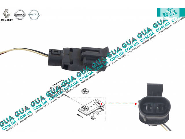 Фішка/роз'єм з проводами/штекер бачка головного гальмівного циліндра/протитуманної фари (птф) 297303 Nissan/НІ