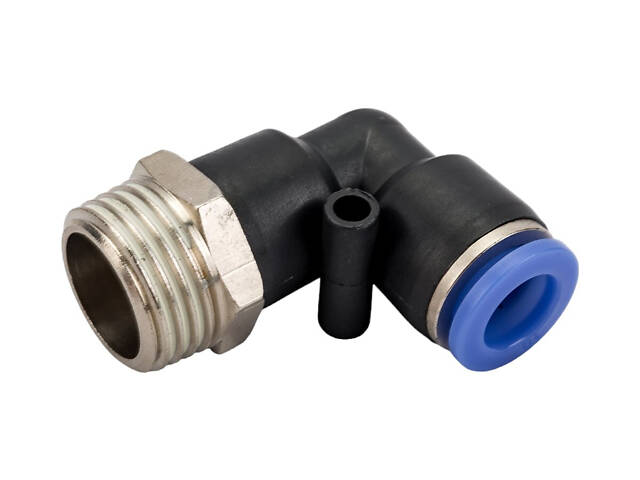 Фитинг угловой для пластиковых трубок 10мм с наружной резьбой 1/2' ROCKFORCE RF-SPL10-04 - Фото 1 Фитинг угловой для пластиковых трубок 10мм с наружной резьбой 1/2' ROCKFORCE RF-SPL10-04 - Фото 1