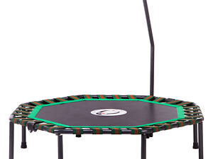 Фитнес батут восьмиугольный Zelart FI-2904-106 106см Черный-зеленый