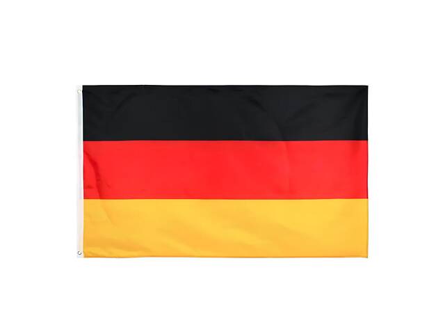 Прапор Німеччини RESTEQ 150×90 см - німецький прапор з поліестеру, чорний червоний золотий - Фото 1