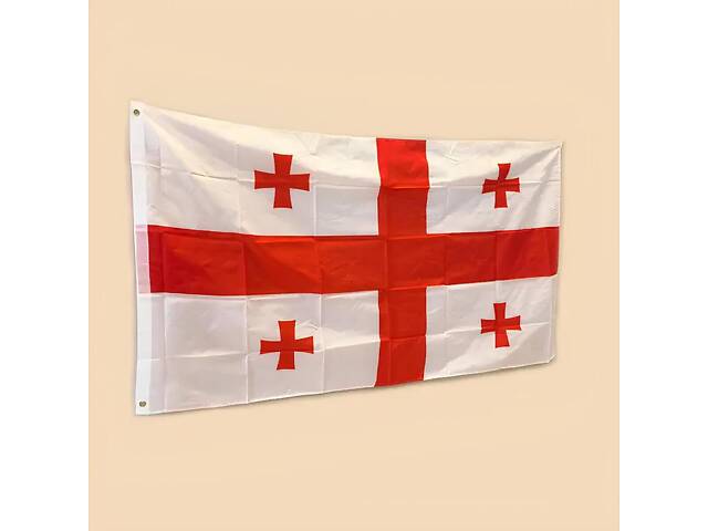Прапор Грузії RESTEQ 150×90 см — біло-червоний грузинський прапор Georgia з поліестеру, міцний прапор для дому, вулиці та заходів - Фото 3