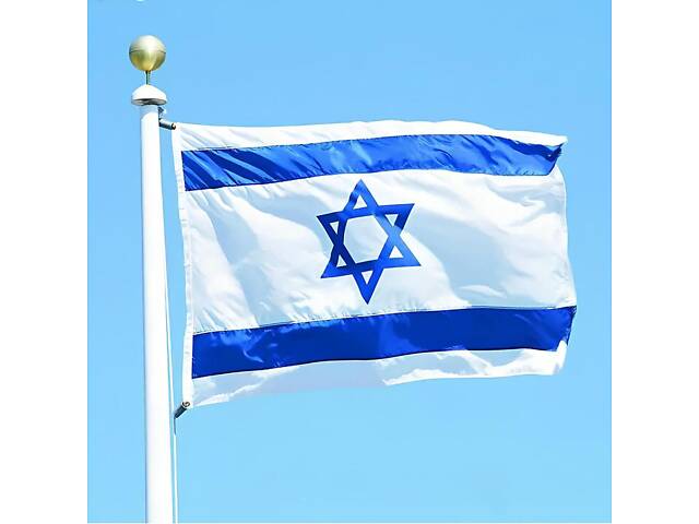 Прапор Ізраїлю RESTEQ 150×90 см - з поліестеру, національний прапор із символом Давида - Фото 1