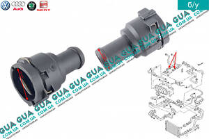 Фланец охлаждающей жидкости / быстросьемная муфта 3B0122049E VW / ВОЛЬКС ВАГЕН TOUAREG 2004-2010 / ТАУРЕГ 04-10, VW / В