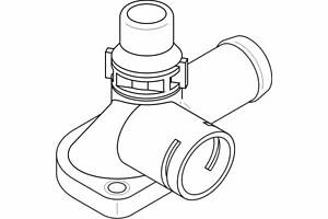 Фланец патрубка системы охлаждения