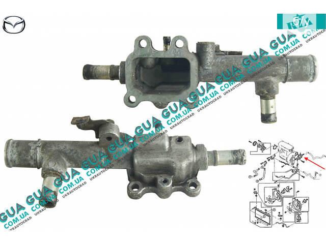 Фланец системы охлаждения ( тройник ) FP471517ZA Mazda / МАЗДА 323 F 1998-2004