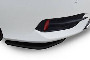 Флап накладки на задній бампер (2 шт, чорний) для Honda Civic Sedan X 2016-2021 рр.