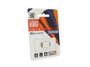 Флэш-накопитель Mibrand Hawk, USB 2.0, 32GB, Metal Design, Blister