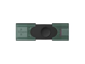Флеш-накопитель Kingston 128GB DataTraveler DuoG2 USB-A + USB-C 3.2 Gen1 Black/Green