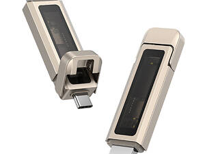 Флеш-накопитель Usams US-ZB274 2in1 USB 3.2 + Type-C GEN1 Dual Ports Aluminum Alloy 5G – 128GB Silver