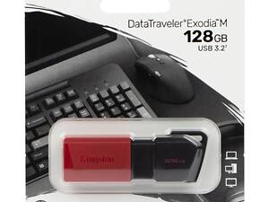Флеш память Kingston DT Exodia USB 3.2 128GB Black-Red