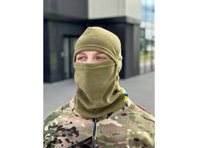 флісова балаклава світла олива - Фото 1 флісова балаклава світла олива - Фото 1