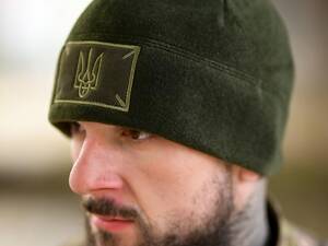 флисовая шапка Герб олива ВТ7674