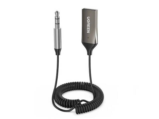 FM-модулятор Ugreen Bluetooth 5.0 Aux з мікрофоном CM309 UGREEN Black (70601) - Фото 1
