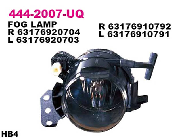 FOG LAMP.UNIT..SAE&ECE.BM.3 SERS E46.2D.'03-'06.