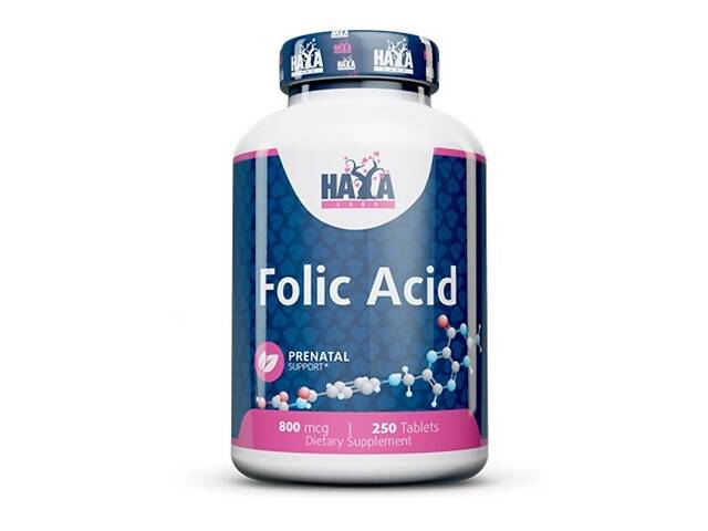 Фолиевая кислота Haya Labs Folic Acid 800mcg 250 таб (1091-818 781)