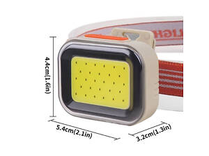 Фонарь на голову для рыбалки CY-2027-B-COB(white+red), Налобная лампа, LG-181 Налобный прожектор