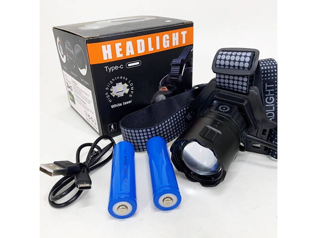 Ліхтар налобний 8505 WHITE LASER LED PM10-4TG (White+Yellow+Blue+Red) 2x18650 - Фото 5