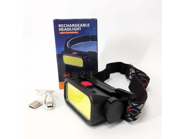 Ліхтар налобний BL-008+COB (white+red), червоне світло, водозахист, вбудований акумулятор - Фото 11