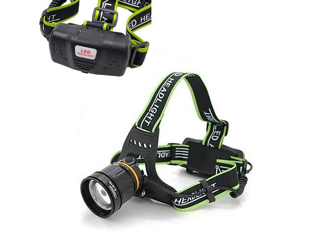 Ліхтар налобний BL-A8-P50, 2 акумулятори 18650, zoom, ЗУ microUSB, ліхтарик на голову із зарядкою - Фото 4