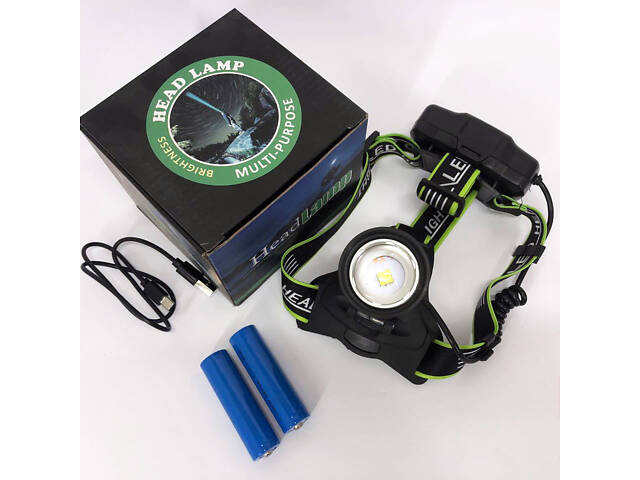 Ліхтар налобний BL-A8-P50, 2 акумулятори 18650, zoom, ЗУ microUSB, ліхтарик на голову із зарядкою - Фото 10