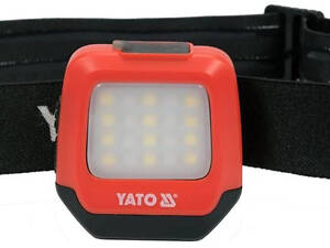 Налобний ліхтар діодний 2в1 акумуляторний USB YATO YT-08598